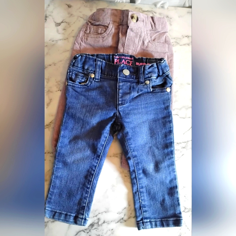 Blue‎ Jeans and Pink Corduroy Pants Bundle